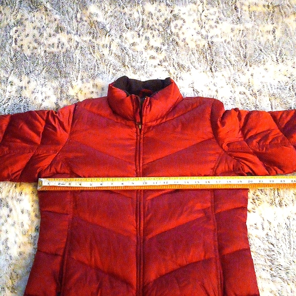 Eddie Bauer Brick Red Down Coat - Picture 4 of 9